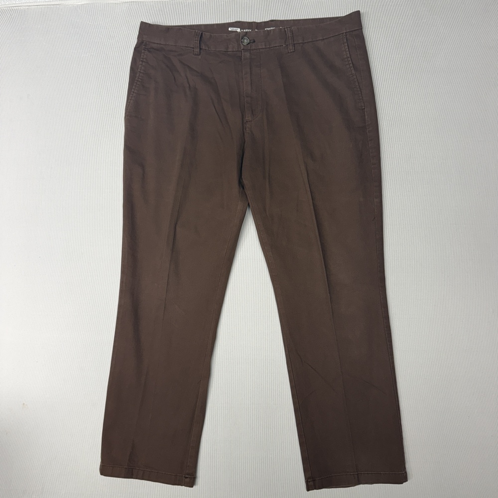 Old Navy Pants Mens 38x30 Brown Straight Built-In Flex Chino Stretch Casual